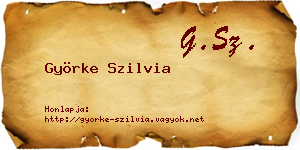 Györke Szilvia névjegykártya